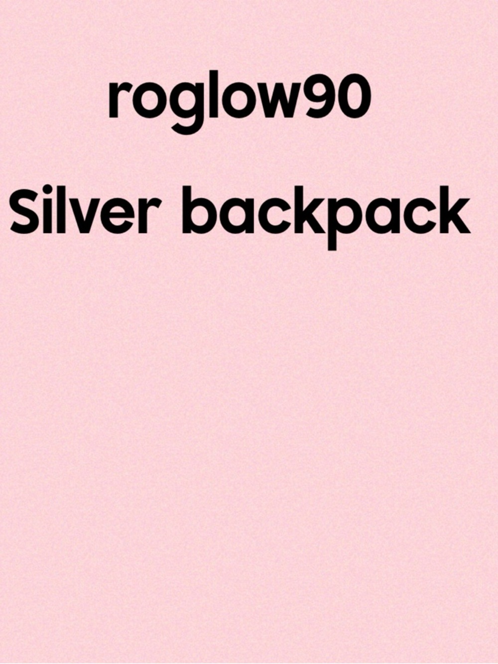 Silver Backpack
